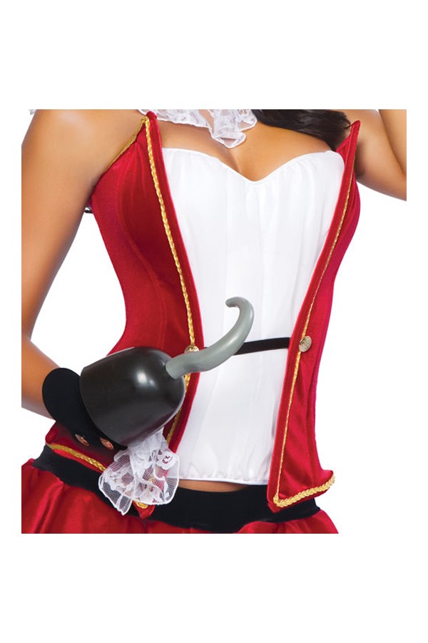 Halloween Costume Sexy Red and White Pirate Costume - Click Image to Close